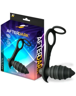 AFTERDARK Aksten Plug Anal con Vibración y Anillo para Testículos