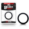 BEAST RINGS Anillo para el Pene Forma Plana Silicona Sólida 3.5 cm Negro