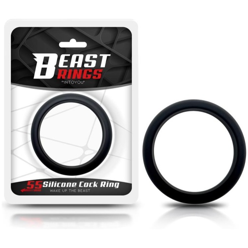 BEAST RINGS Anillo para el Pene Silicona Sólida 5.5 cm Negro