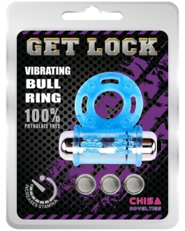 CHISA Anillo Vibrador para el Pene Bull Ring Azul