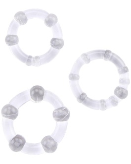 CHISA Anillos para el Pene Beaded Transparente