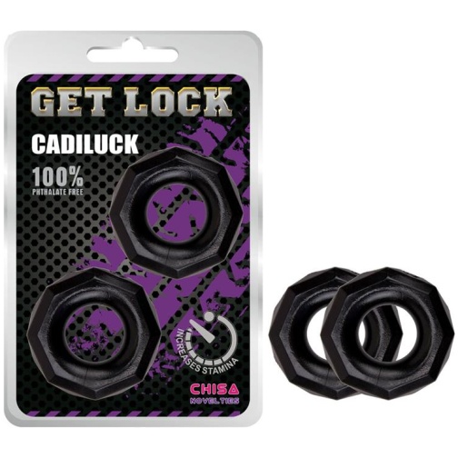 CHISA Anillos para el Pene Cadiluck Negro