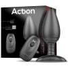 ACTION Asher Plug Anal con Control Remoto USB Magnético Negro