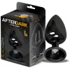 AFTERDARK Blackgem Plug Anal Metálico con Joya Negro Talla L