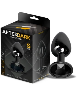 AFTERDARK Blackgem Plug Anal Metálico con Joya Talla S Negro