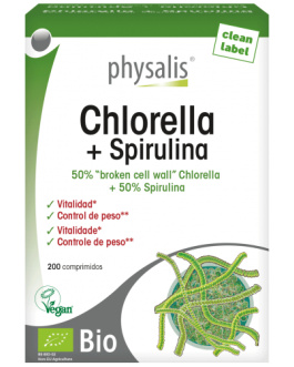 Chlorella + Spirulina 200 comprimidos – Physalis