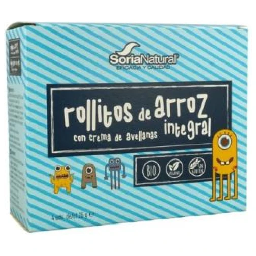 Soria Natural - Rollitos Arroz Integral Con Crema De Cacao 4X3Uds.