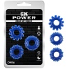 CHISA Kit 3 Anillos Pene Gear Up Azul