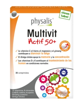 Multivit Actif 50+ 30 comprimidos – Physalis