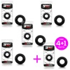 BEAST RINGS Pack 4+1 Anillo para el Pene Striped Súper Flexible/Resistente 1.9 cm Negro