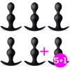 TARDENOCHE Pack 5+1 Davar Anal Plug Silicone Black