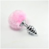 LOVETOY Plug Anal de Metal en Espiral con Pompon Rosa