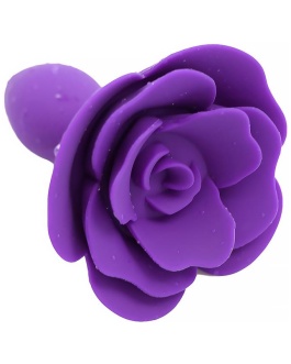 A-GUSTO Plug Anal de Silicona con Rosa Púrpura
