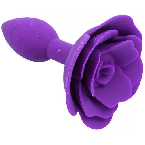 A-GUSTO Plug Anal de Silicona con Rosa Púrpura