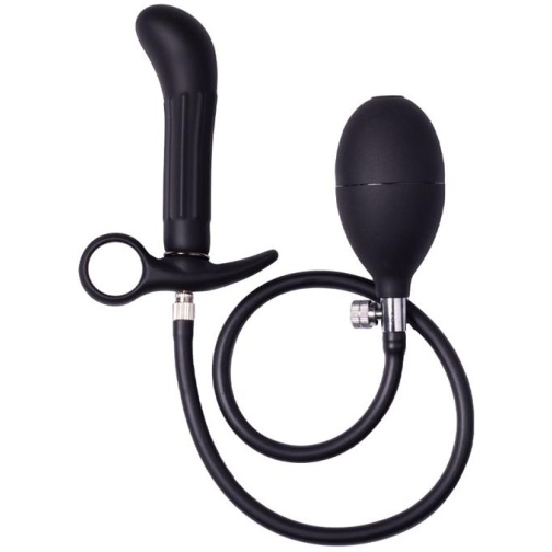LATEX PLAY Plug Anal Inflable con Bomba Negro