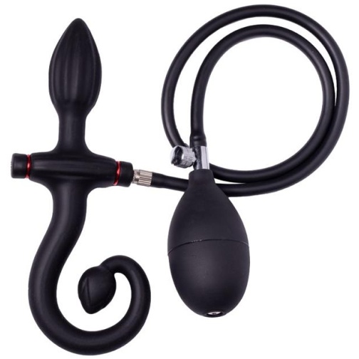 LATEX PLAY Plug Anal Inflable con Bomba Negro