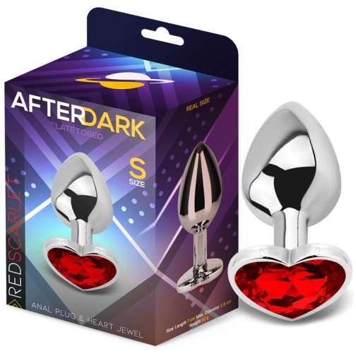 AFTERDARK Plug Anal Joya de Corazón Red Scarlet Talla S