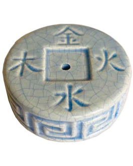 Incensario Ceramica Redondo Azul 41-960/B