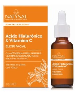 Elixir Facial Acido Hialuronico Y Vitamina C 20Ml. Natysal