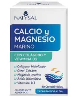 Calcio Y Magnesio Marino Con Colageno+Vit D3 60Com Natysal