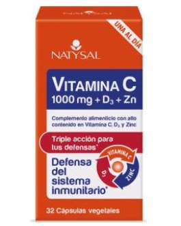 Vitamina C 1000Mg. + D3 + Zinc 32Cap. Natysal