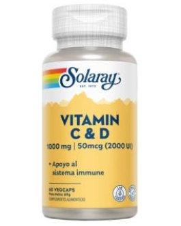 Vitamina C 1000Mg + Vitamina D 2000Ui 60Cap. Solaray