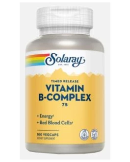 B Complex Accion Retardada 75 Mg. 100Cap. Solaray