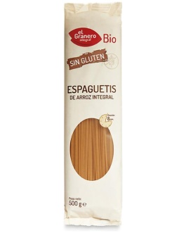 Espaguetis Arroz Integral Sin Gluten Bio 500Gr (Granero)