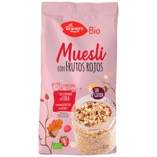 EL GRANERO INTEGRAL-MUESLI AVENA FR.ROJOS S/GLUT.BIO 375G (GRA)