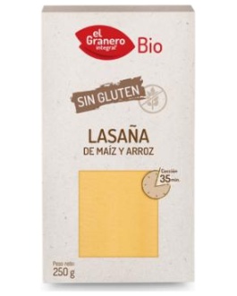 Lasaña Maiz-Arroz Sin Gluten Bio 250G