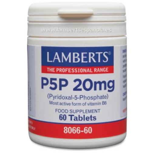 LAMBERTS-P5P PIRIDOXAL-5-FOSFATO 20MG. (B-6 F.ACT.) 60T.