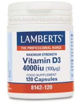 Vitamina D3  4000Ui 120Tab. (Lamberts)