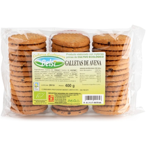 BELSI-GALLETAS DE AVENA INT.BIO.400GR. (BELSI)