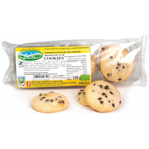 BELSI-COOKIES CHOCO BIO SIN GLUTEN