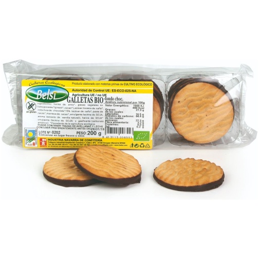 BELSI-GALLETAS MARIA CHOCOLATE BIO SIN GLUTEN NI HUEVO 200G (BELSI)