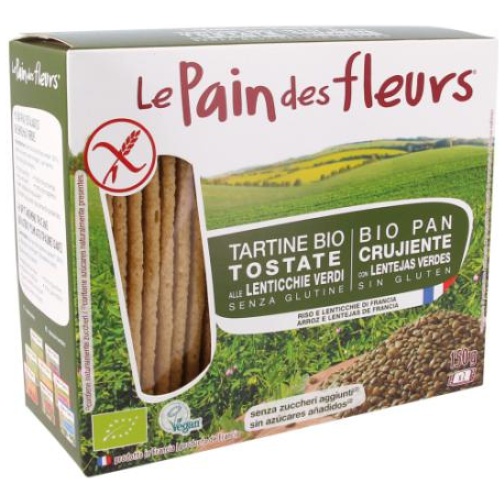 LE PAIN DES FLEURS-PAN FLORES LENTEJA VERDE BIO S/GLUTEN 150G