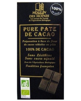 Chocolate Negro 100% Puro Bio 100G (Moulin)