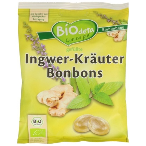 BIODETA-CARAMELOS RELLENOS JENGIBRE-HIERBAS BIO 75GR.(BIODETA)