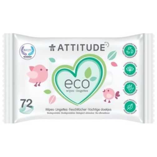 ATTITUDE-TOALLITAS BEBES BIODEGRADABLES DISPERSABLES 72UD (ATTITUDE)