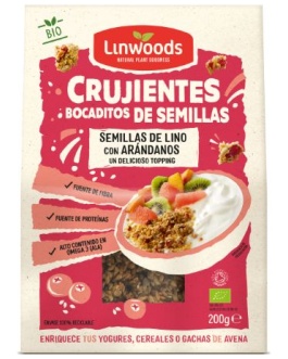 Bocados Crujientes Semillas Lino Arandano Bio 200Gr (Linwoods)