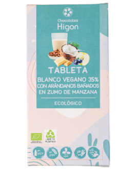 Chocolate Blanco Vegano Con Arandano Sin Gluten 100G Bio (Higon)