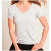 BOODY-CAMISETA MUJER MANGA CORTA CUELLO V GRIS S ECO BAMBU BOODY