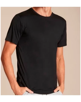 Camis.hombre M.corta Negro S Eco Bambu Boody