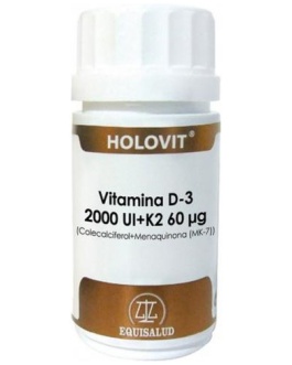 Holovit Vitaminas D3+K2  2000Ui (60G) 50 Cap (Equisalud)