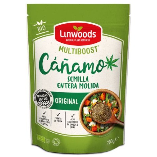 LINWOODS-SEMILLAS CAÑAMO MOLIDO BIO 200GR (LINWOODS)