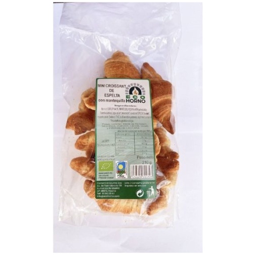 ECO HORNO-MINICROISSANT ESPELTA CON MANTEQUILLA BIO 210GR (ECOHORNO)