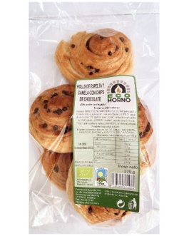 Rolls Espelta Canela Con Chips Choco Bio 270G  (Ecohorno)