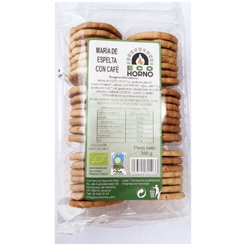 ECO HORNO-GALLETAS MARIA ESPELTA CAFE BIO 350G (ECOHORNO)