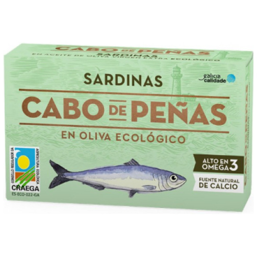 CABO DE PEÑAS-SARDINA EN ACEITE OLIVA BIO 120g (CABO PEÑAS)