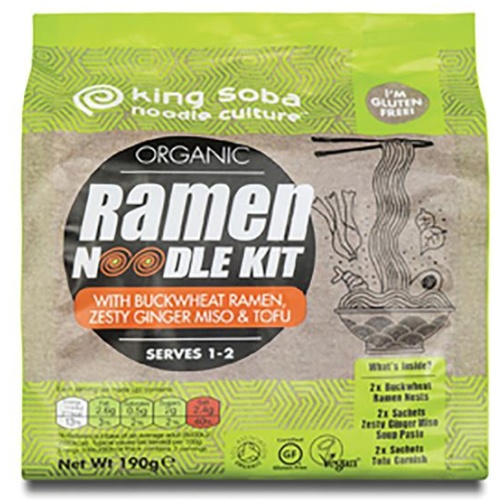 KING SOBA-NOODLES RAMEN SARRACENO JENGIBRE BIO 190G (KING SOBA)